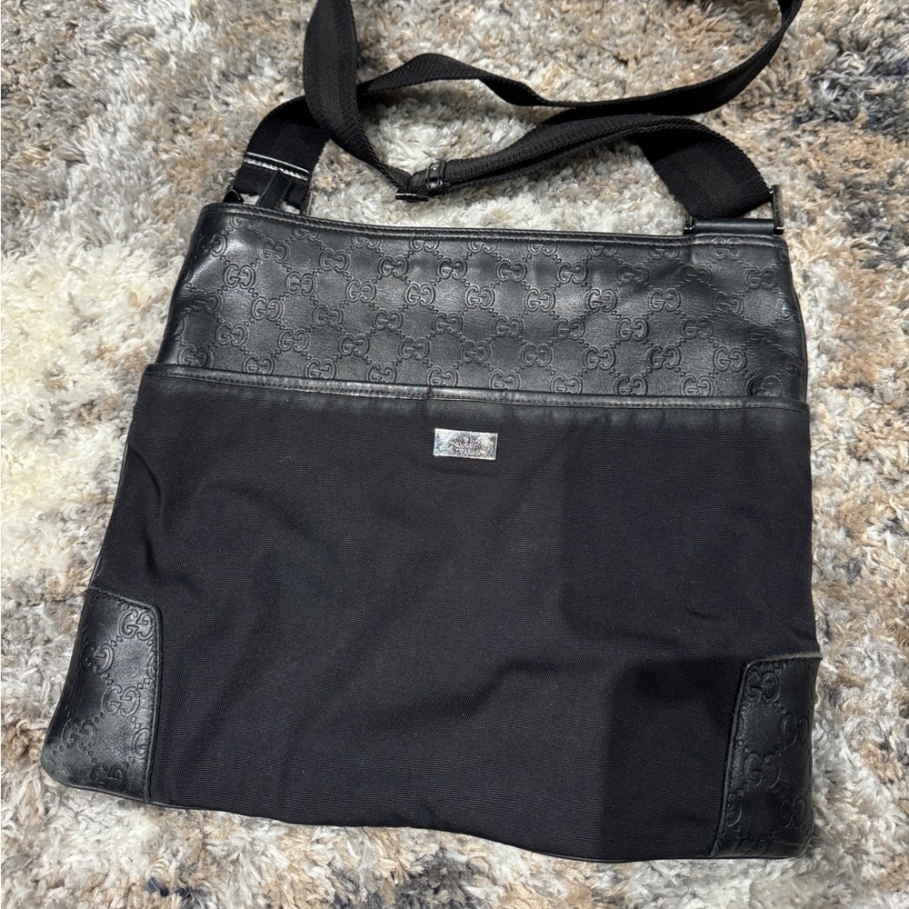 Vintage Gucci Black Crossbody Bag